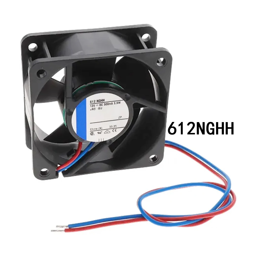 high air volume Server Industrial Case Cooling fan 60*60*25mm 612NGHH 12VDC 300mA 3.6W 56.1m3/h