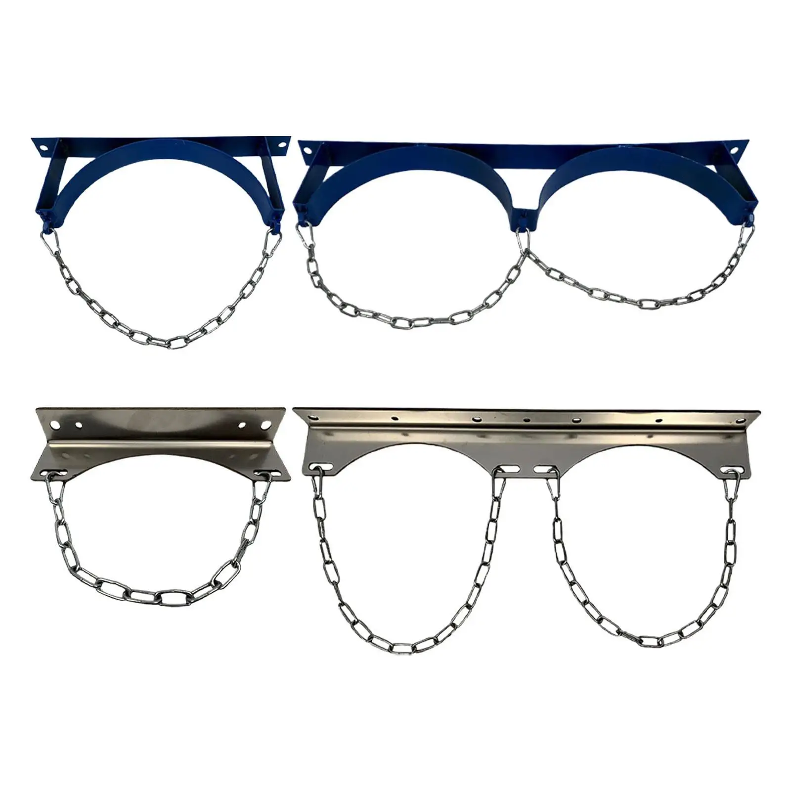 가스 실린더 브래킷 가스 탱크 벽 홀더 1 또는 2 병용 벽걸이 형 가스 병 랙 마운트 프로판 실린더 실험실 홈