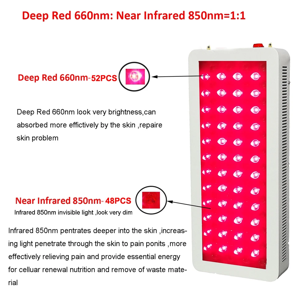 Deep Red Light Panel Lamp  660nm Near Infrared deep Red Light 850nm Led Grow Light