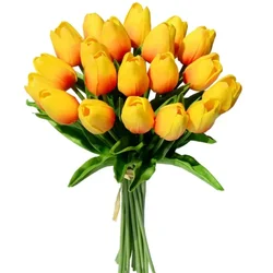 5PCS Artificial Tulip Flower Bouquet Real Touch PE Foam Fake Flower for Wedding Decoration Flowers for Home Garden Decoraive