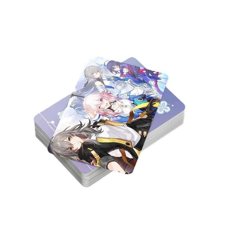 Honkai Anime: Star Rail Decor Laser Glitter Card Photocard HD Printed Lomo Album Photo Card, Fans Collection Postcard, 92 piezas por juego