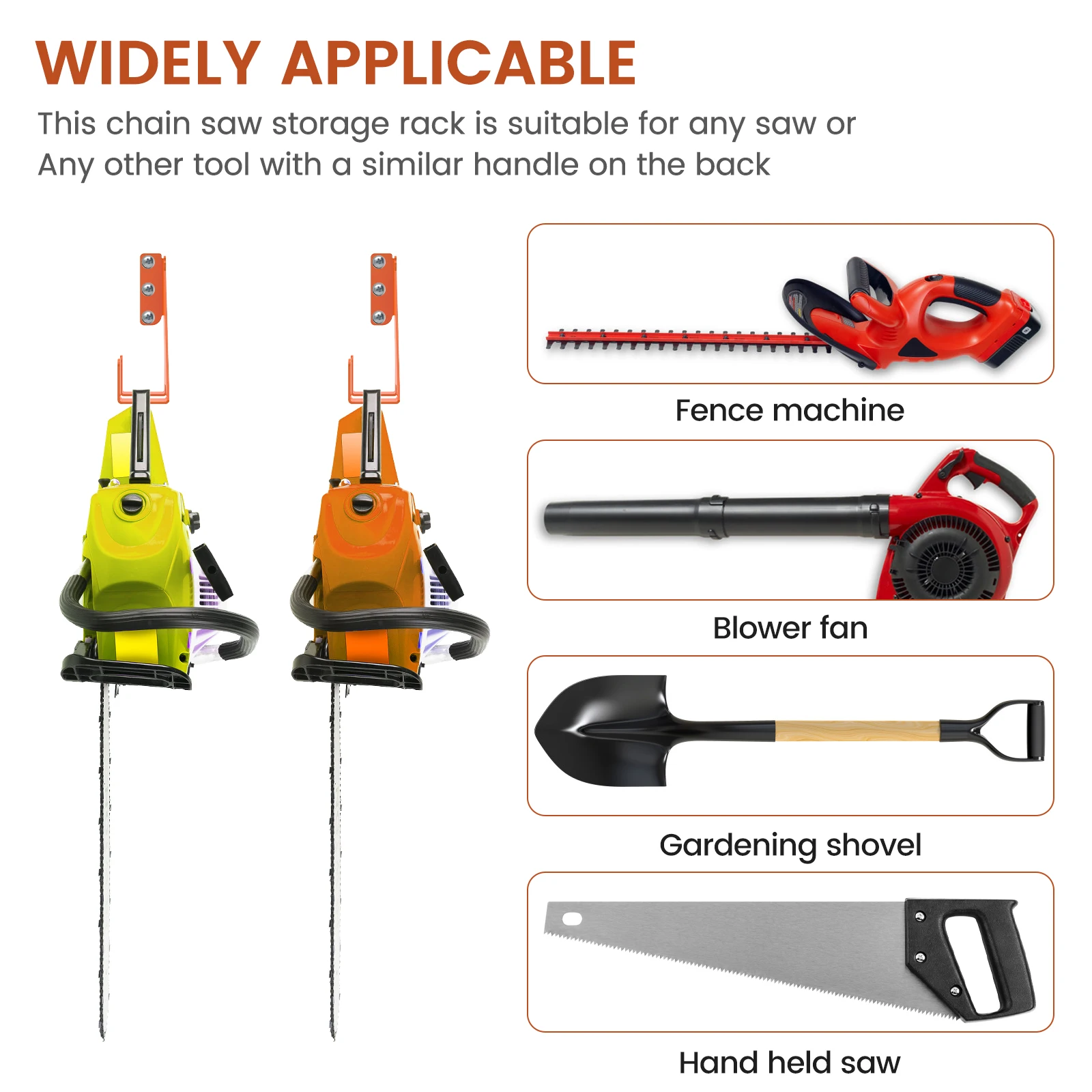 Heavy Duty Chainsaw Hooks Holder Wall Mount Chainsaw Storage Rack Suitable for 009  360 Chainsaws Hanging Rack