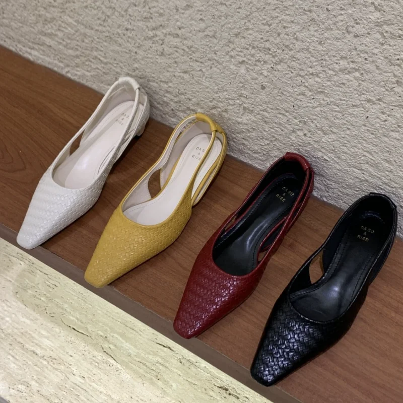 

2026 New Women Sandal Shoes Fashion Shallow Slip On Slingback Sandals Flat Heel Dress Sexy Pumps Shoes