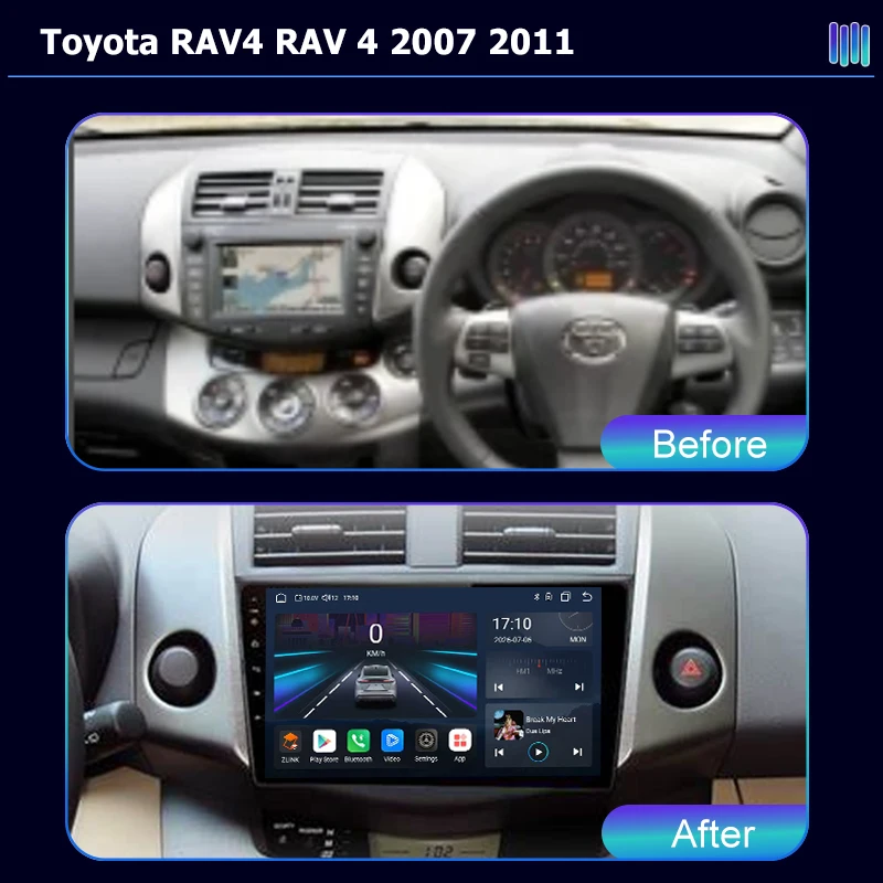 AI VOICE roadivox Android car radio for Toyota RAV4 RAV 4 2007 2011 GPS Navigation video Multimedia Player tape recorder