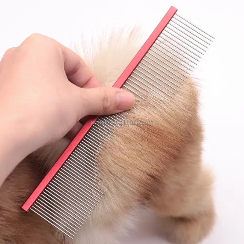 

10pcs Large Dog Hair Combs Professional Removing Tangles and Knots Stainless Steel Cat Dog Pet Hair Dematting Grooming Comb Tool