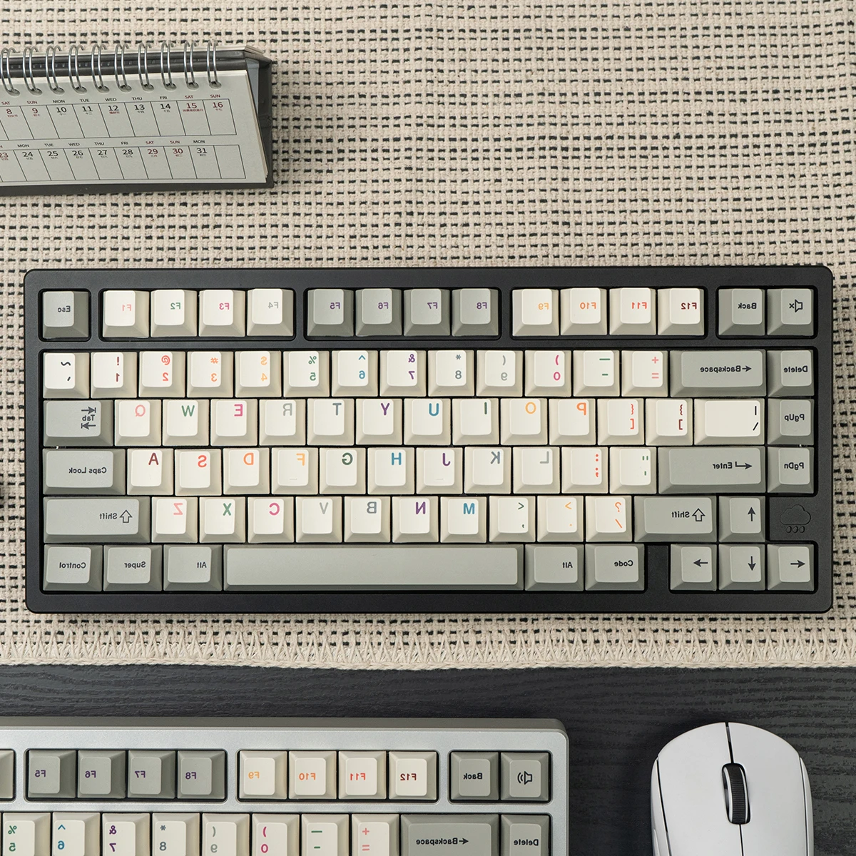 

144 keys Retro Colorful Font PBT keycaps Cherry Profile Dye-Sub Keyboard keycaps For 84/96/104 MX Mechanical Keyboard kit