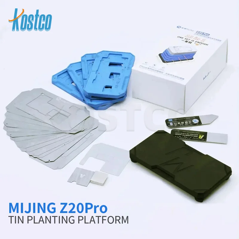 MiJing Z20 Pro Motherboard Middle Layer Positioning Tin Planting Platform For IPhone X-16 Series Chips BGA Reballing Stencil Kit