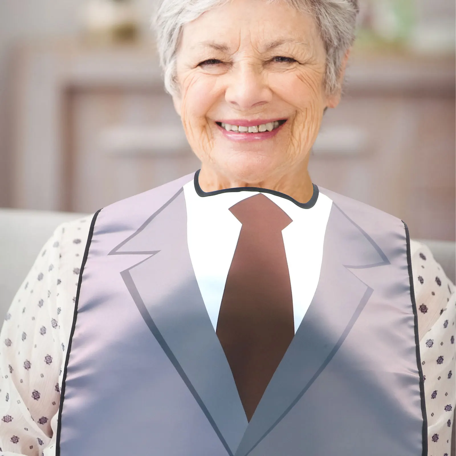 

Reusable Waterproof Adult Bib Large Durable Washable Eating Bib Protective Food Spill Barrier for Elderly Disabled Seniors