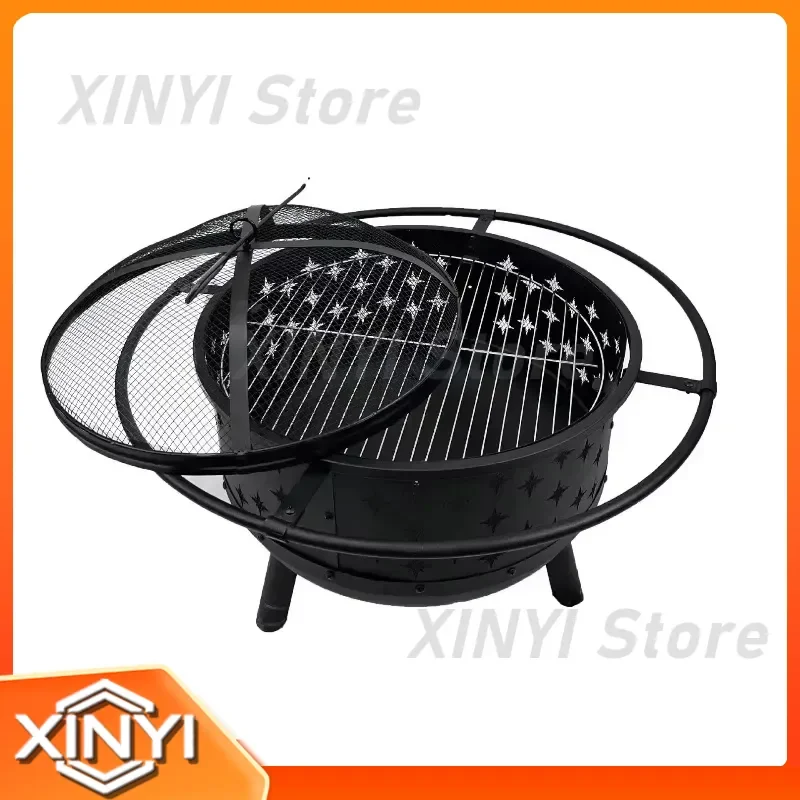 for Iron Charcoal BBQ Grill for Outdoor Garden Barbecue Stove Carbon Grill Fire Pit Camping Picnic Grill Campfire