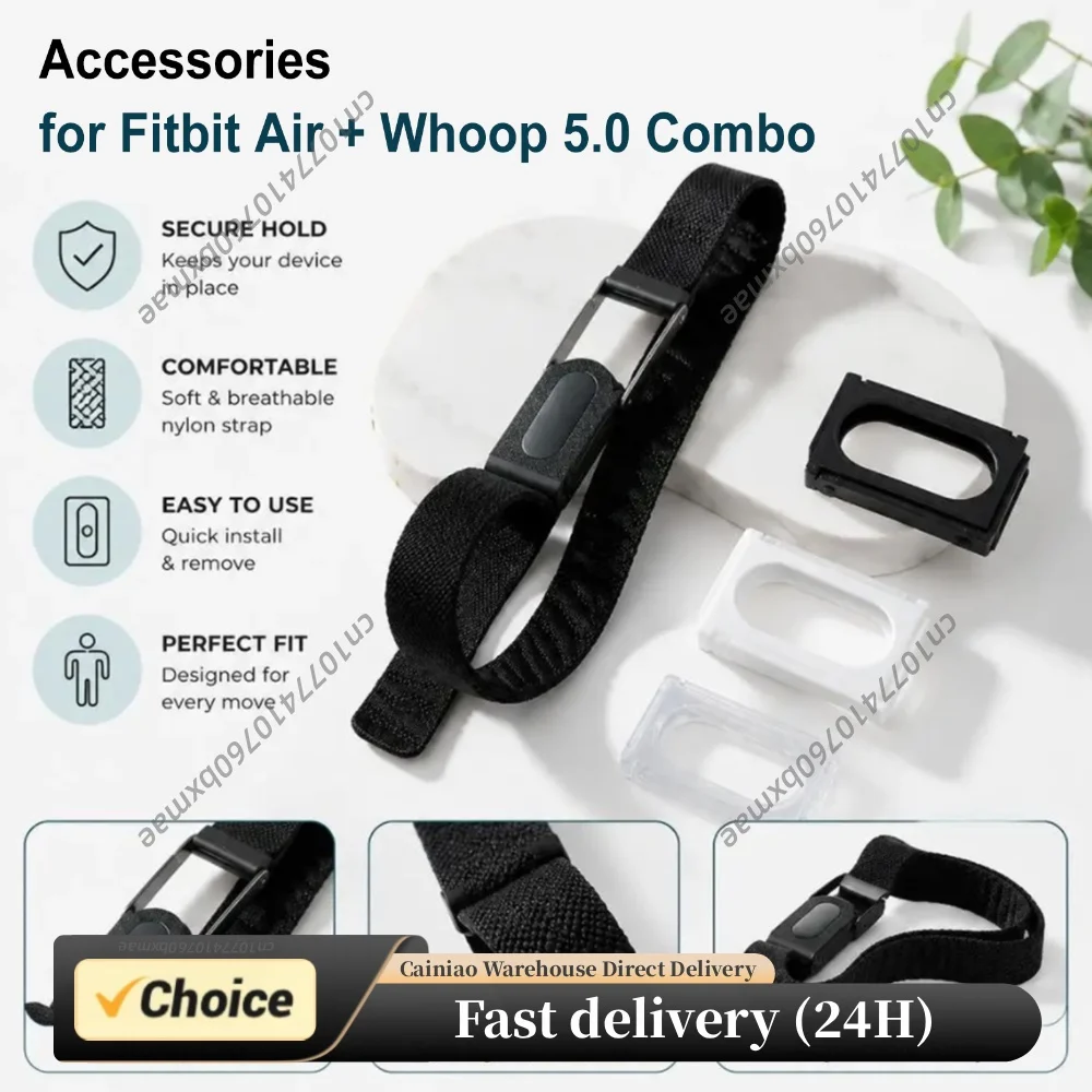 Band Adapter Bracket Frame For Fitbit Air To Whoop 5.0 Multi-Purpose Modding Housing Cover Compatible with Nylon Sports Straps