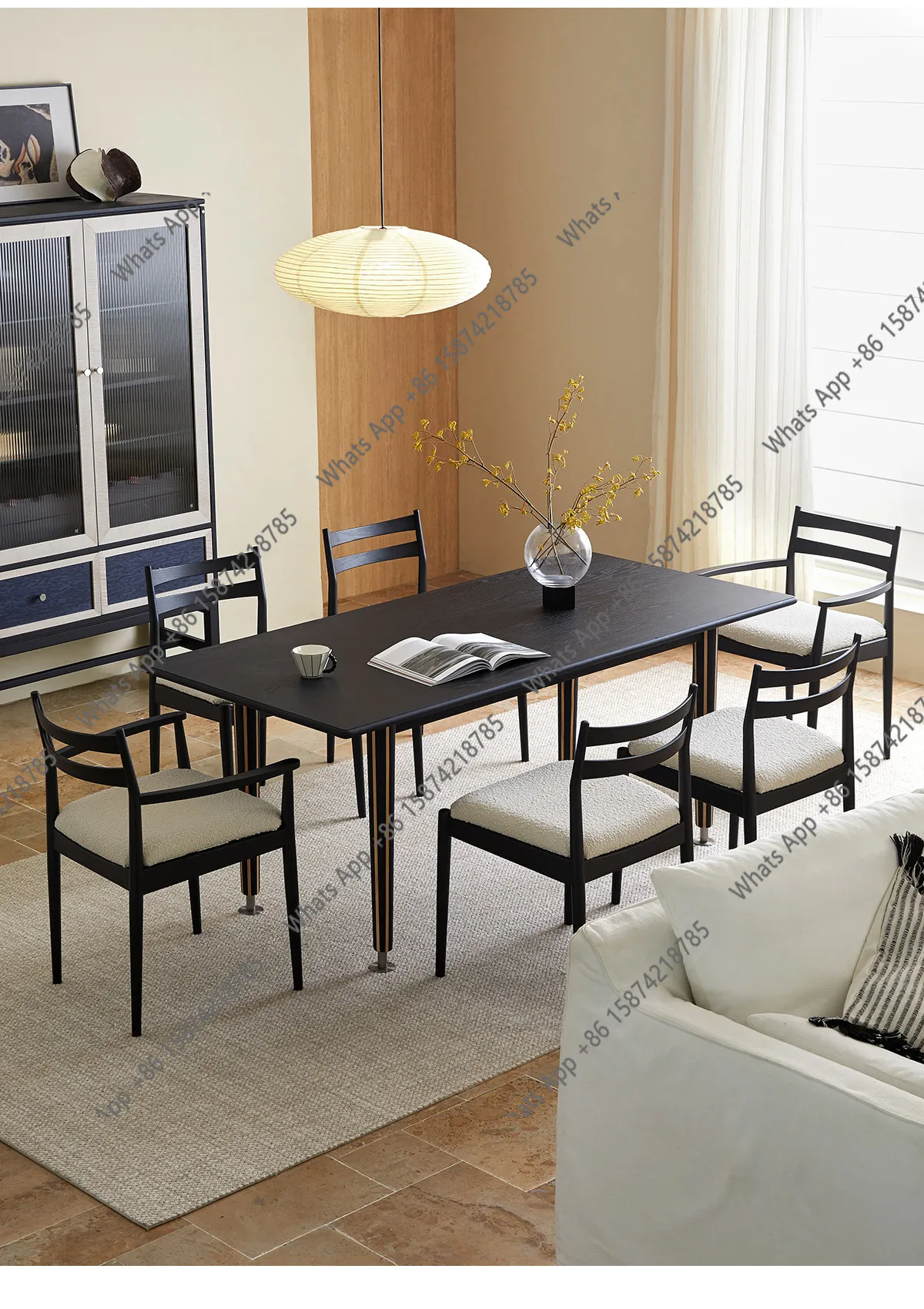 

Medieval solid wood rectangular dining table living room home retro large board table dining table worktable desk