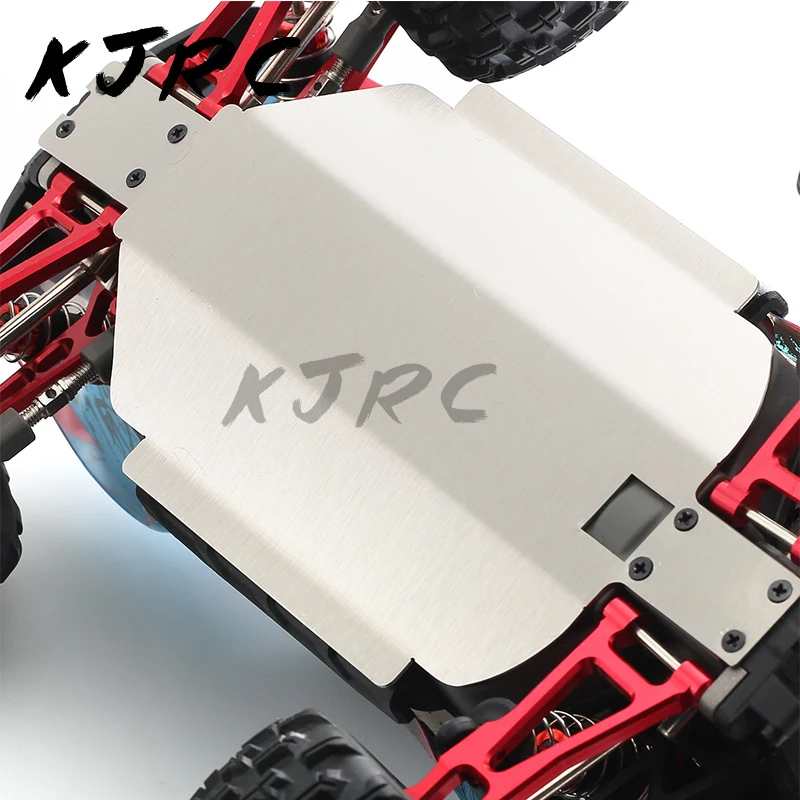 シャーシアーマースキッドプレート,ステンレス鋼,ギアボックス保護,1:16 rcカーアップグレード部品,mjx 16207 16208 16209 16210 h16