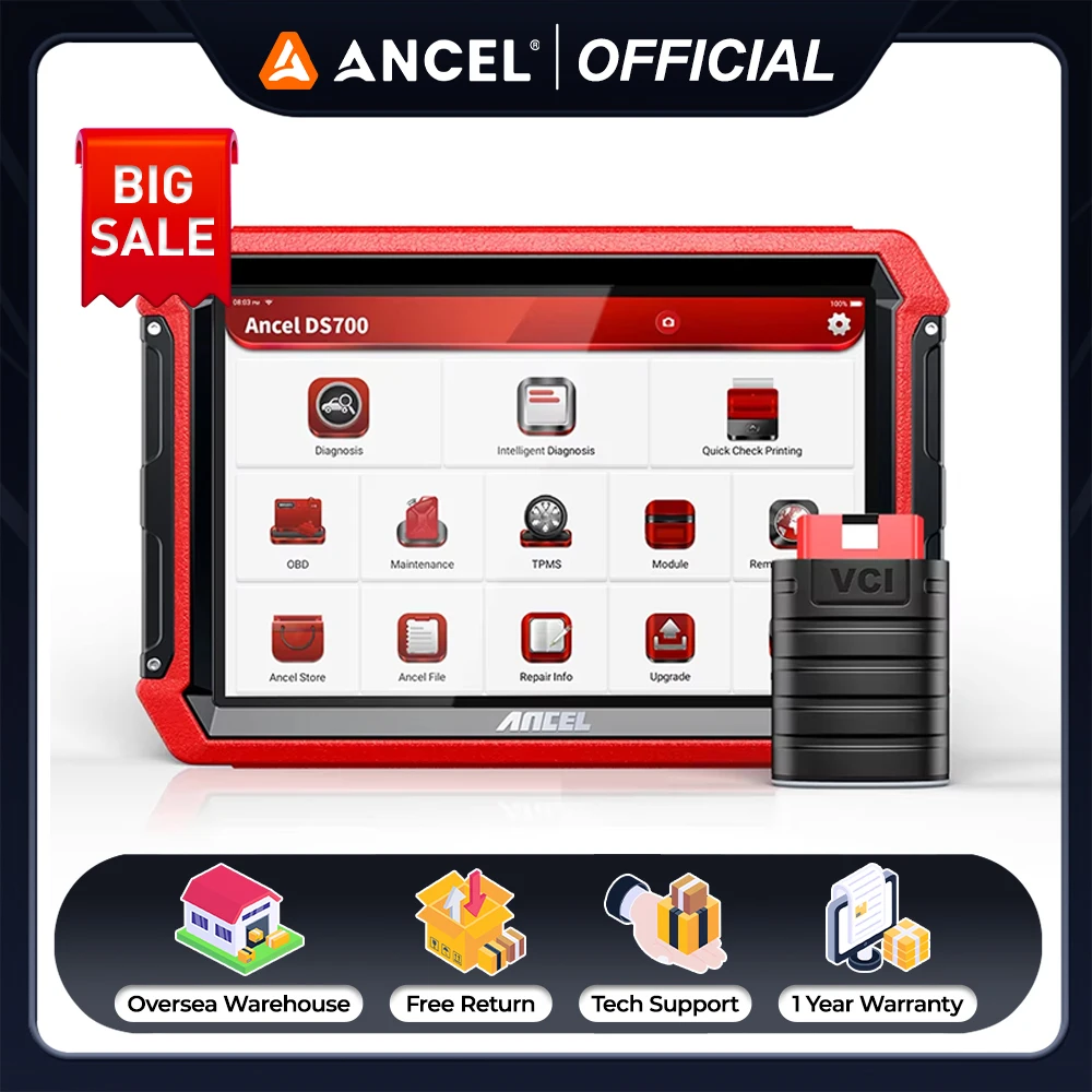 

ANCEL DS700 Professional OBD2 Auto Diagnostic Tools Bi-directional Control TPMS Programming ECU Coding AUTO VIN OBD2 Car Scanner