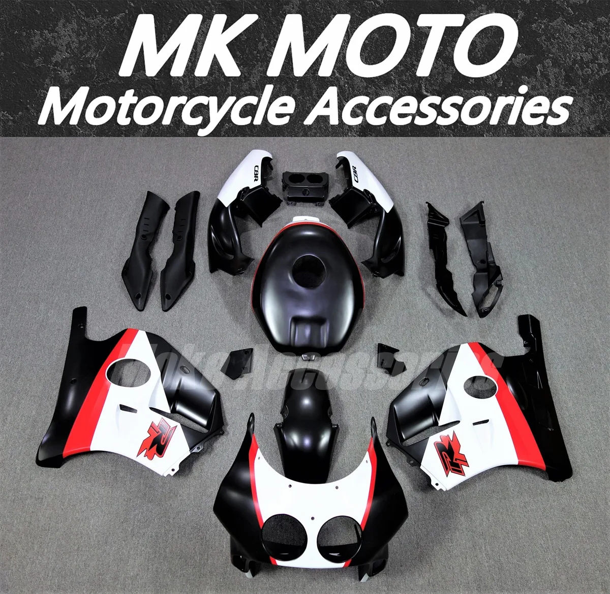 

Moke moto Motorcycle Fairings Kit Fit For Cbr250rr Mc22 1990 1991 1992 1993 1994-1999 Bodywork Set ABS Injection Black Red