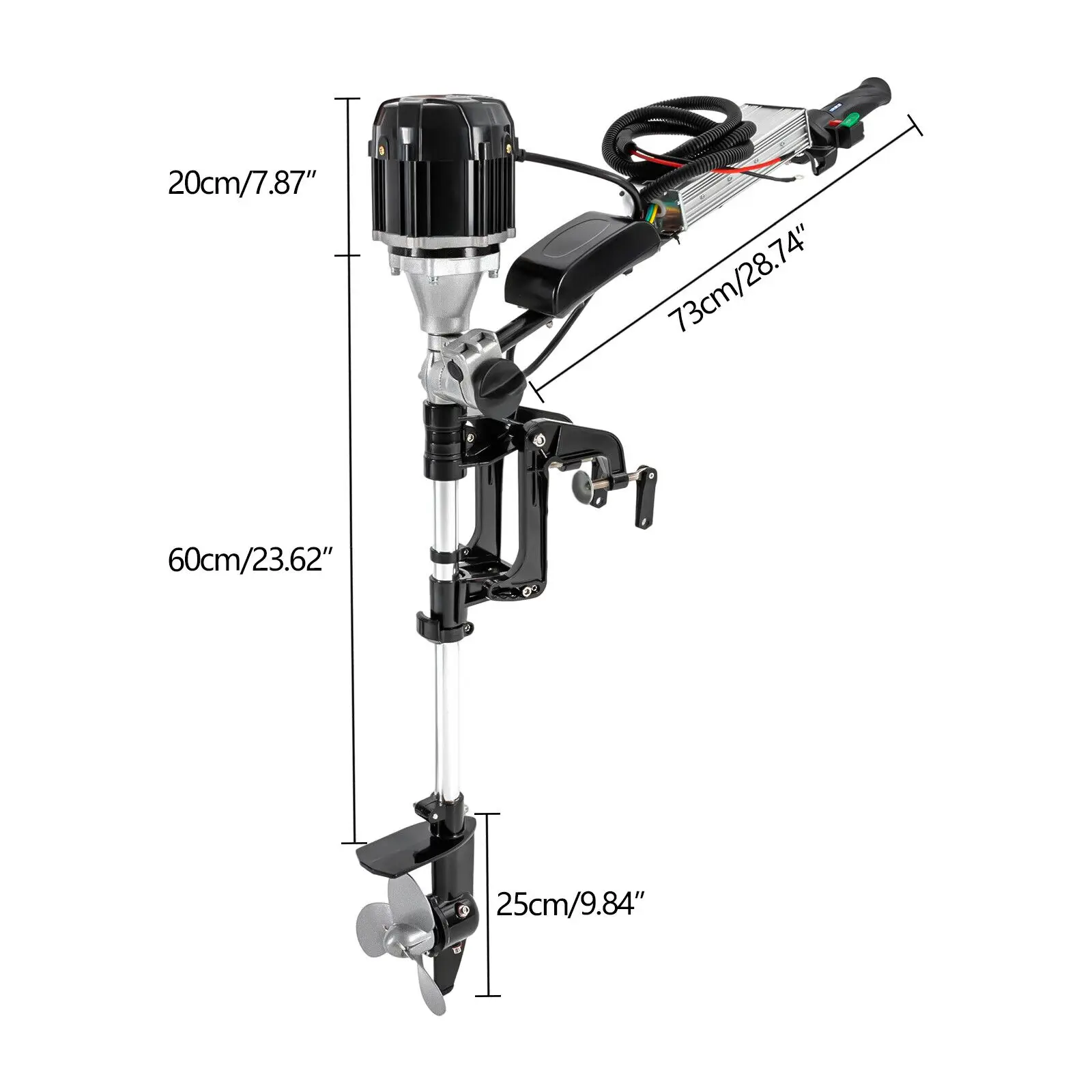 1000W 48V Electric Outboard Motor – Brushless Trolling Motor for Fishing Boat Engine