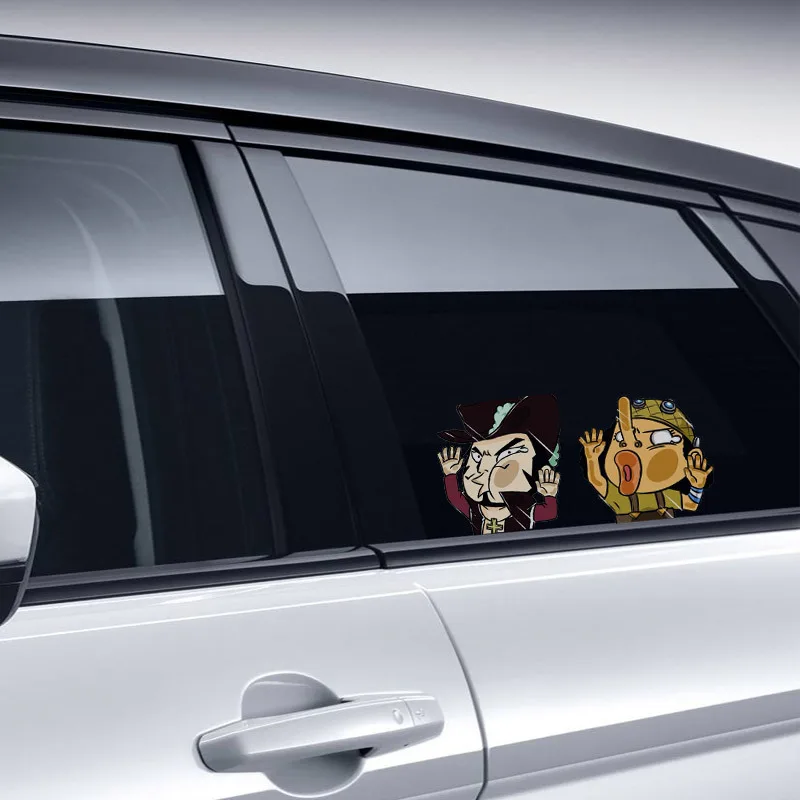 One Piece Anime Car Sticker Personalized and Funny Decal Waterproof Vinyl Car Decor Luffy Zoro Nami Hancock Car Accessories