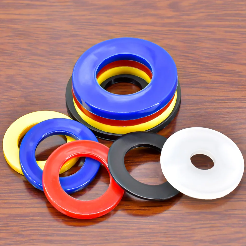 M2-M20Nylon Flat Washers Plastic Spacer Insulation Waterproof Sealing Hard Gaskets For Screw Bolts Black/White/Red/Blue/Yellow