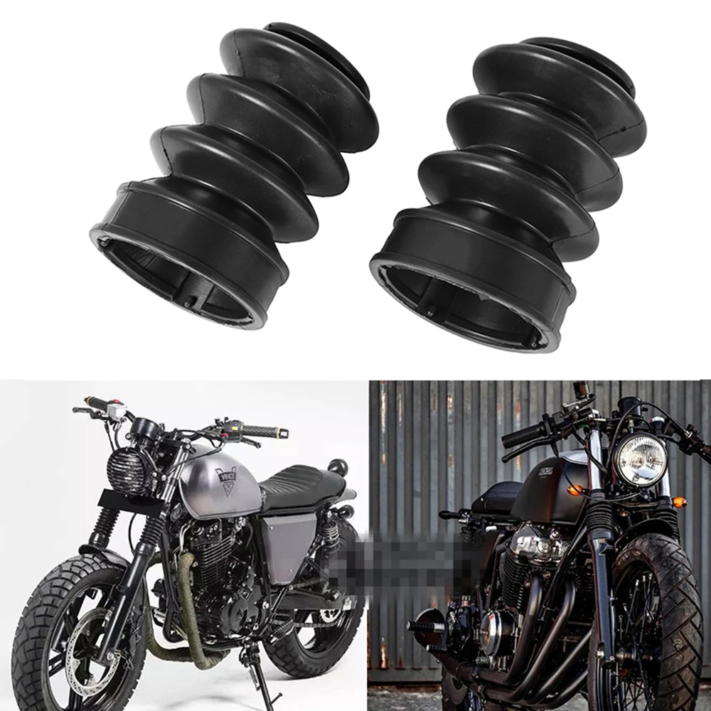 Motorcycle Gaiters Gators Boots 2Pcs Rubber Fork Dust Cover For Harley for Sportster for Dyna FX XL 883 Accessories