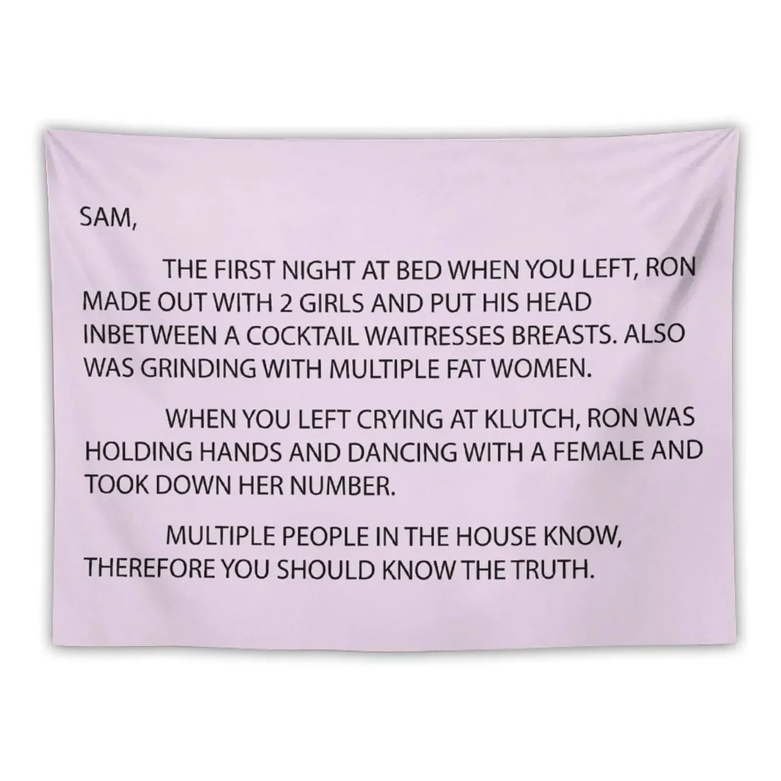 letter to sam sammi sammy Tapestry Wall Hangings Decoration Decoration Wall Tapestry