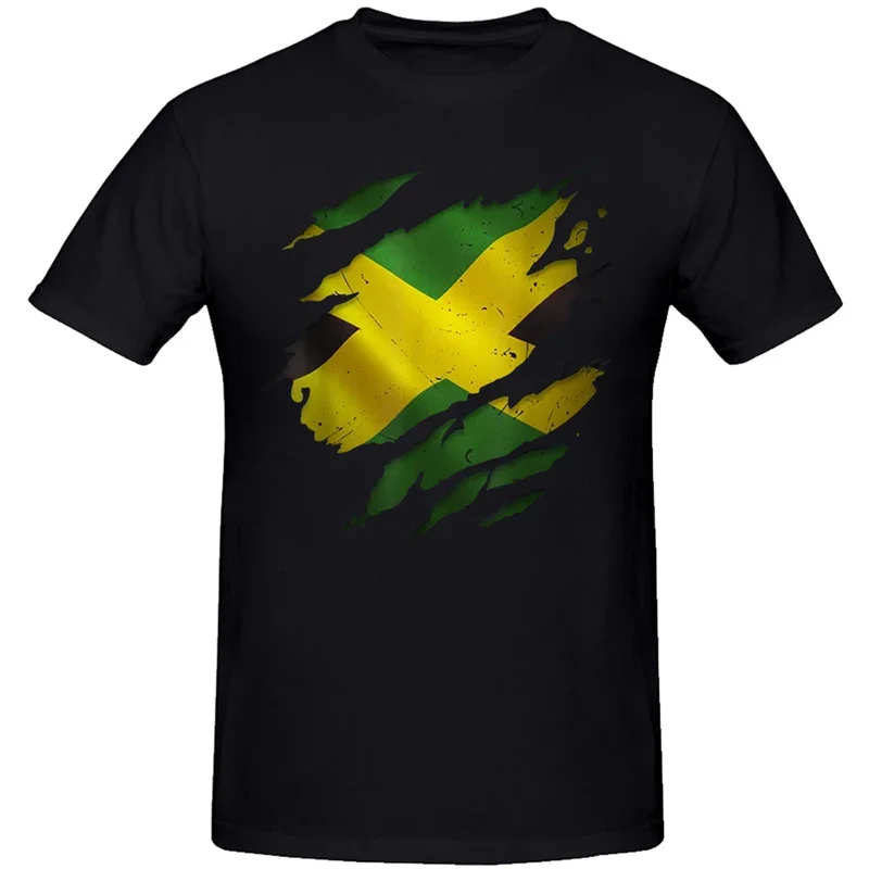 3D Printed Jamaican Black Girls T Shirt For Men Jamaica Flag Pattern T-Shirts Summer Oversized Women Tee Shirts Round Neck Tops view 4