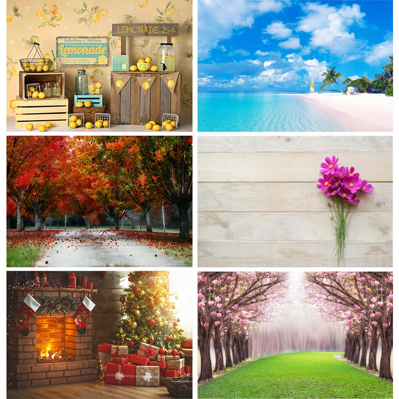 

Vinyl Custom Photography Backdrops Props Flower Board Landscape Children's Birthday Photo Studio Background ZHDT-01