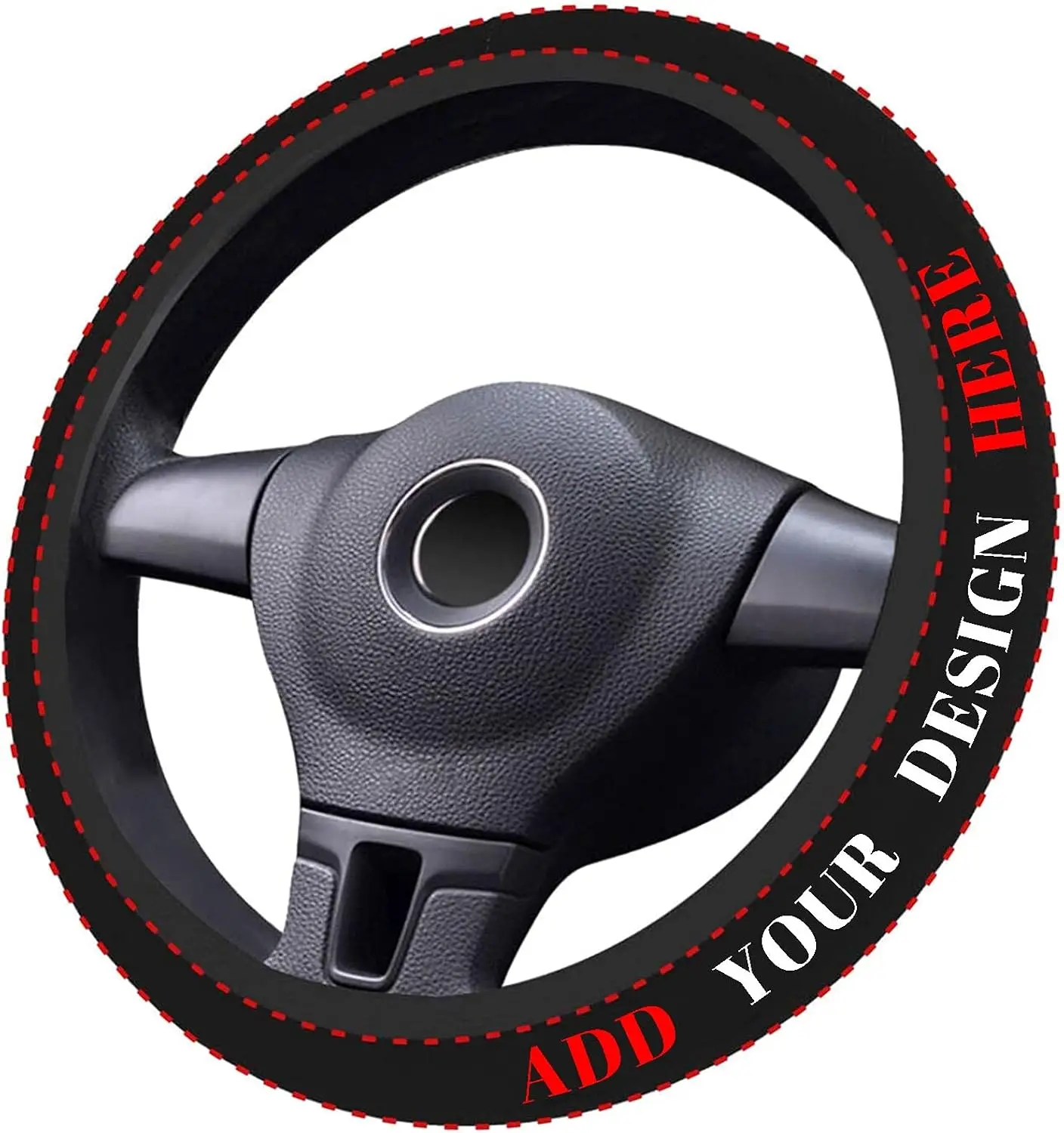 Customized Steering Wheel Cover Personalized Image Text Sedan Truck SUV Anti-skid Car Accessories Universal