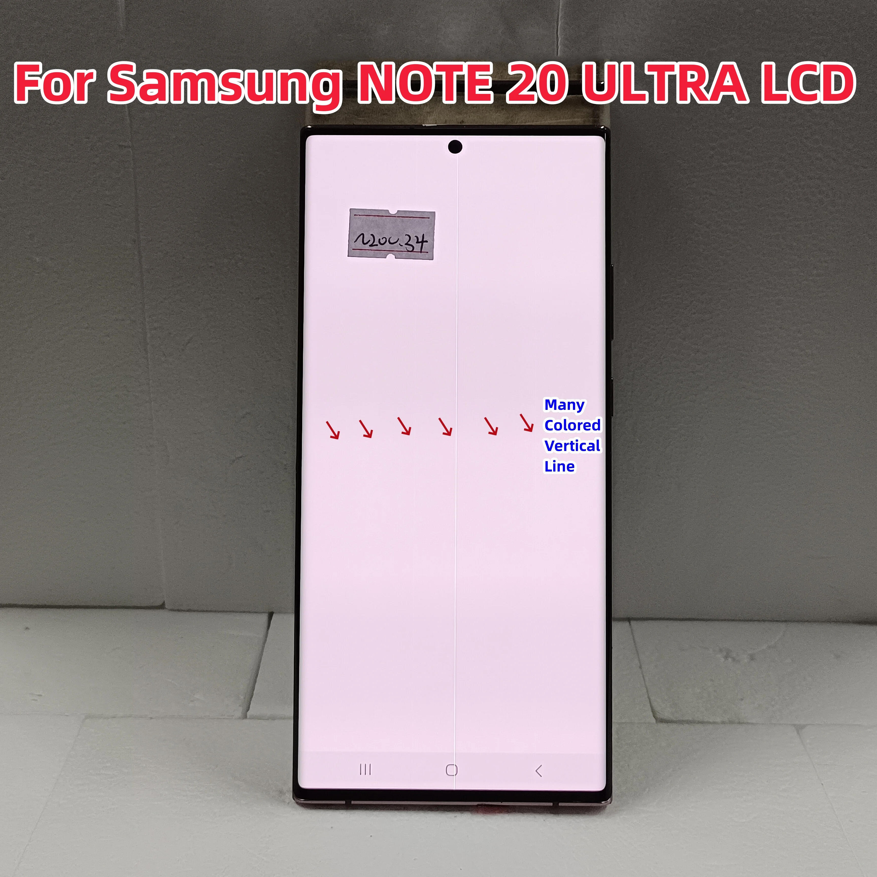 

ЖК-дисплей Amoled для Samsung Galaxy Note 20 Ultra 5g N985f N986b, сенсорный экран с дигитайзером в сборе, с рамкой и линиями