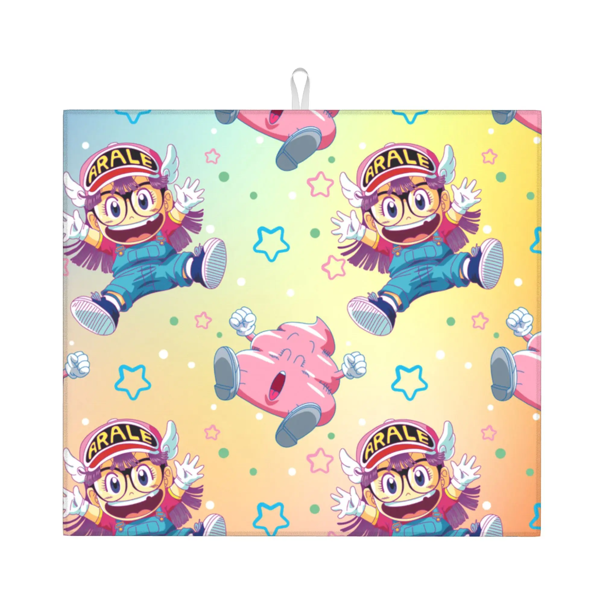 Arale Norimakis Japanese Dr Slump Non Slip Kitchen Counter Protector Mat Barware Tableware Reusable Drying Mat For Kitchen
