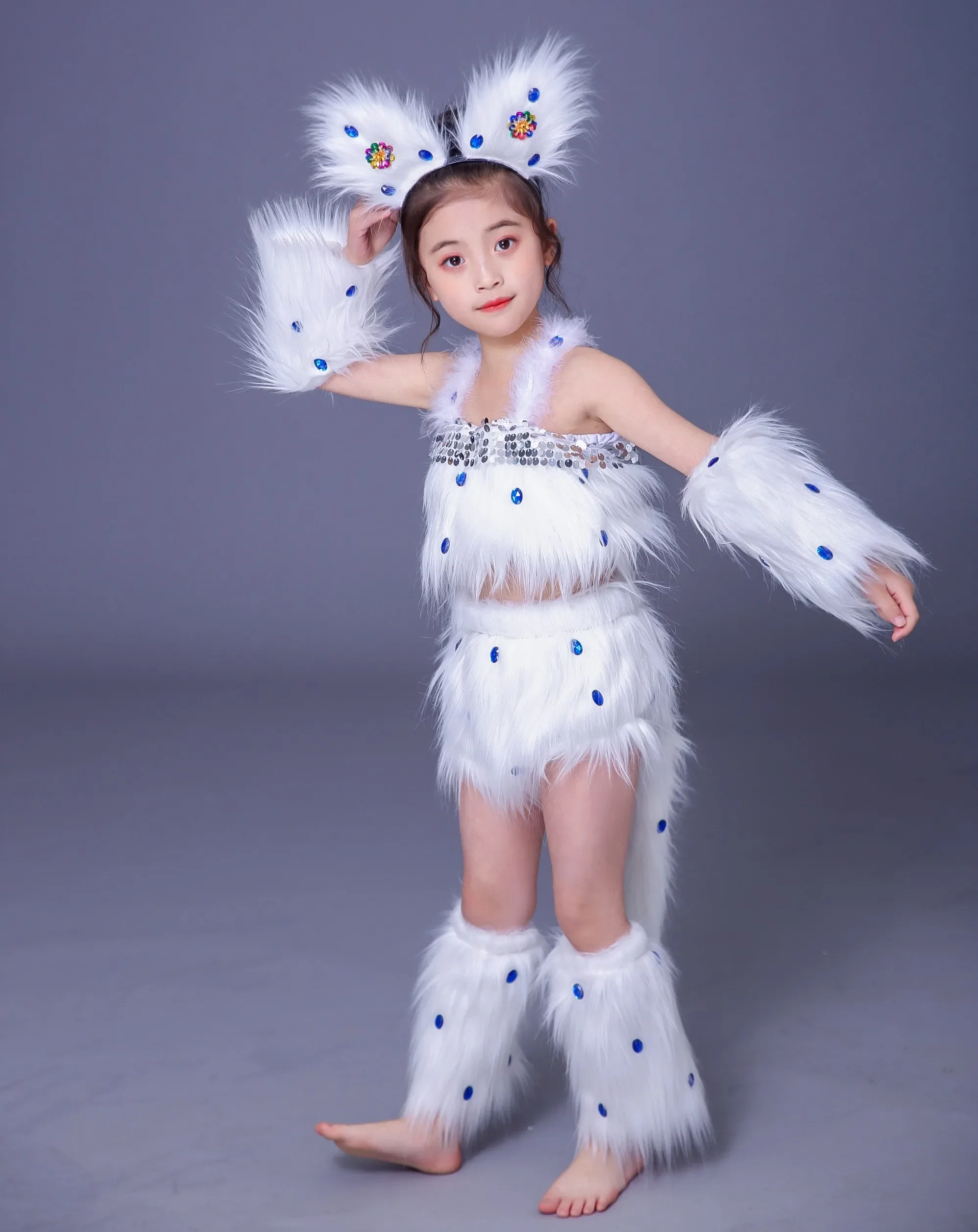 Sexy Cat Cosplay Trajes para meninas, Trajes de dança para crianças, Trajes de Halloween para crianças, 4 cores