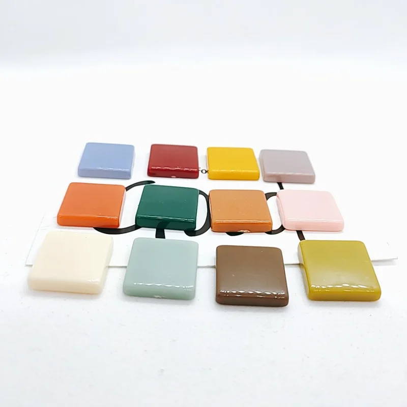 DIY Square Solid Color Acrylic/resin 16mm Patch Handmade Hairpin Jewelry Earrings Accessories Material 10pcs