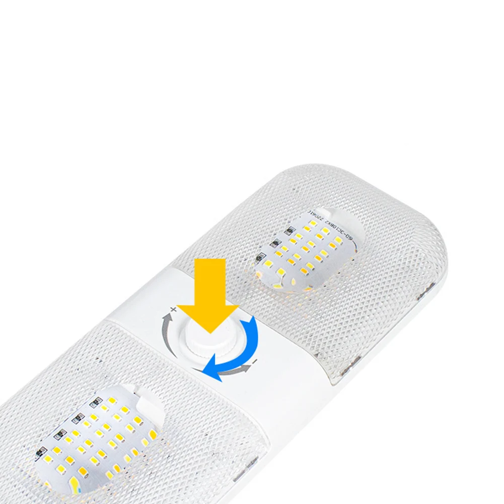 Truck Cabin Lighting 12V Ceiling Lamp For Reading In Cabin 3 Color Temperature Modes ABS Housing Material 12-24V Voltage Range