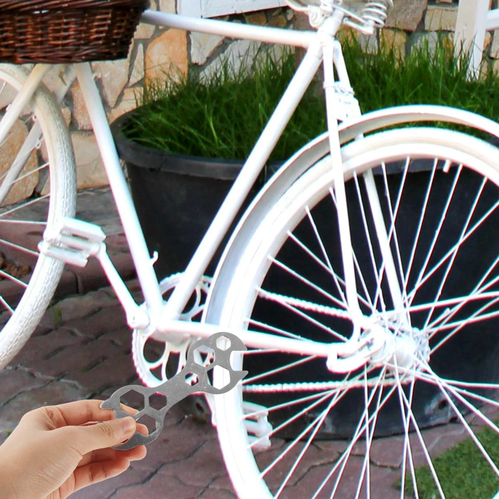 

2Pcs Plum Blossom Wrench Steel Multi-Hole Bicycle Repair Tool Portable Bike Spoke Wrench Mountain Bike Maintenance Essential