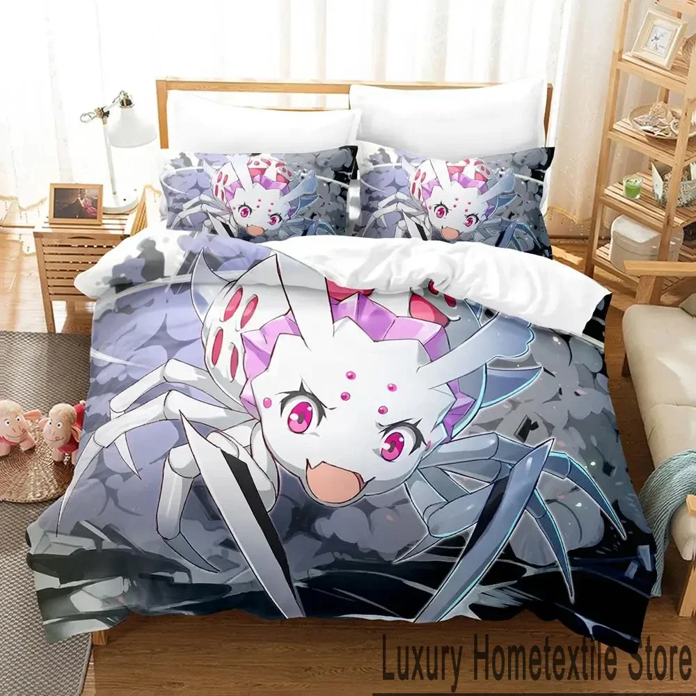 

Anime Kumoko So I'm a Spider So What Bedding Set Duvet Cover Bed Set Quilt Cover Pillowcase Comforter king Queen Size Boys Adult