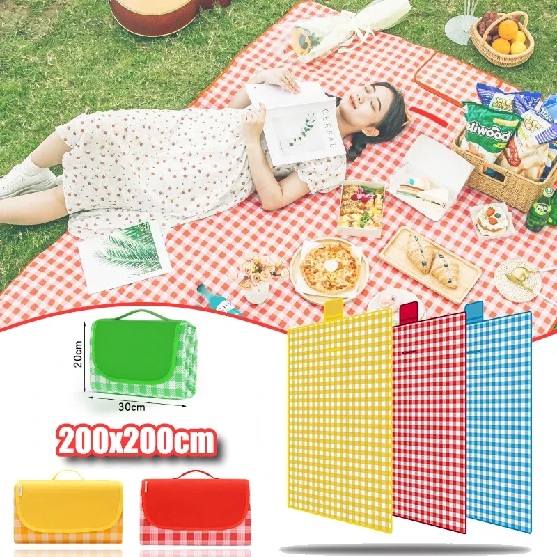 

Portable Camping Mat Foldable Outdoor Beach Tent Ground Mat Waterproof Moisture-Proof Lawn Mat for Outdoor Camping Hiking Picnic