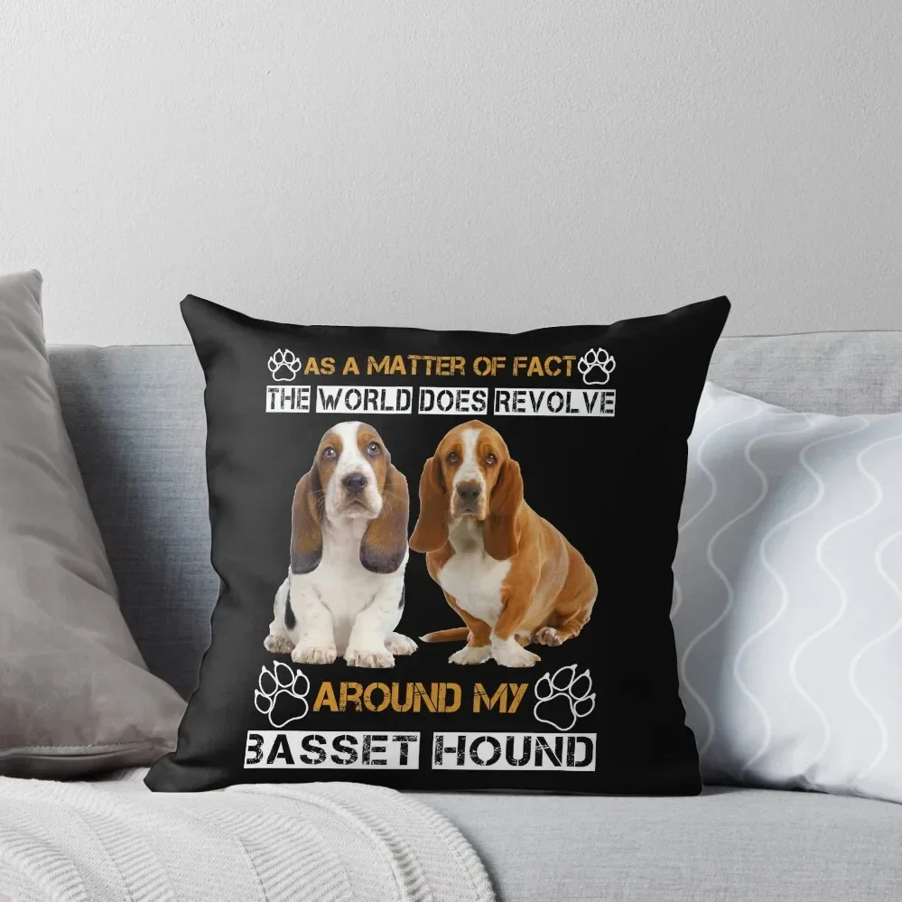 Basset Hound T-Shirt Throw Pillow christmas pillow case Decorative pillowcase autumn decoration Embroidered Cushion Cover pillow