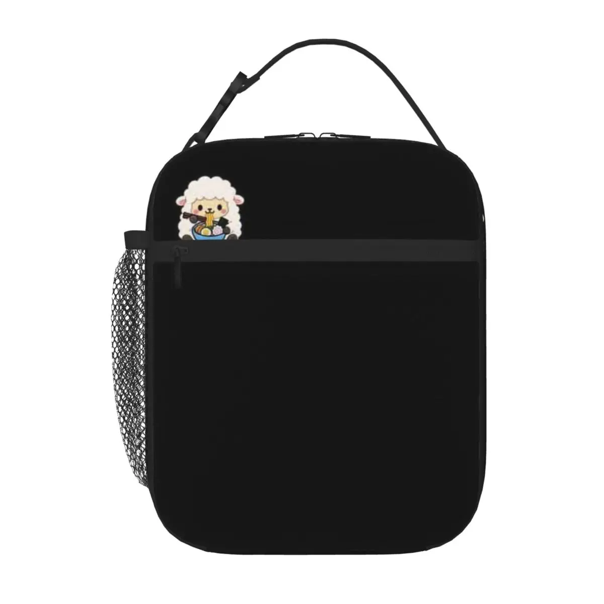 Bestselling Cute Kawaii Sheep Eating Ramen Single Layer Lunch Box Bag Car Travel Waterproof Lunch Bag