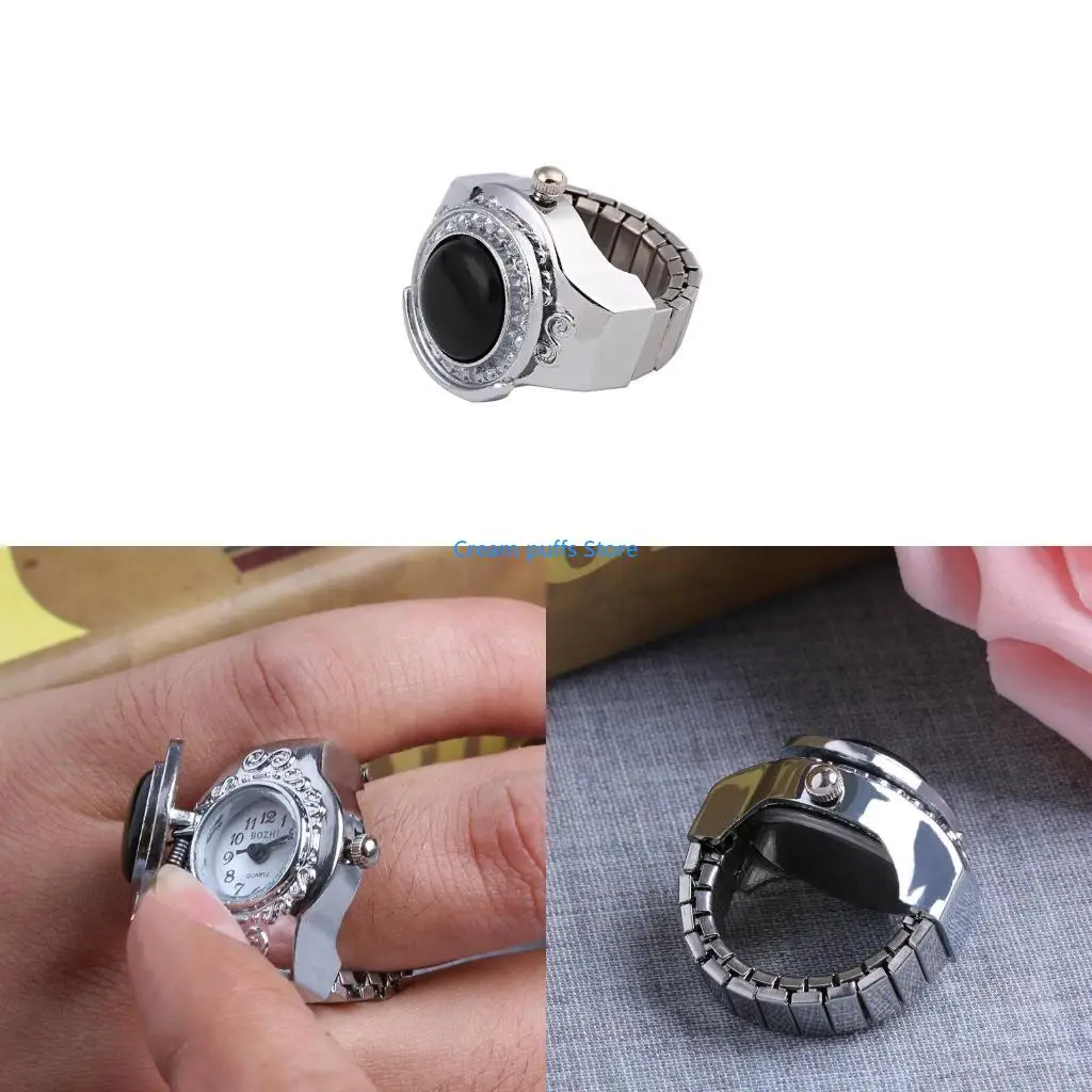 50LE 20mm Agate Round Finger Ring Watch Jewelry Gift Modern