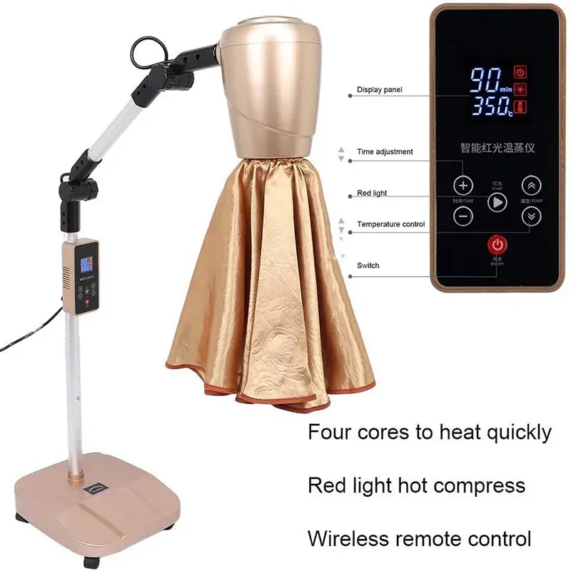 Smart Moxibustion Moxa Floor Stand Lamp Red LED Thermotherapy Lamp Massager for Relieve Joint Muscle Pain Anti Aging