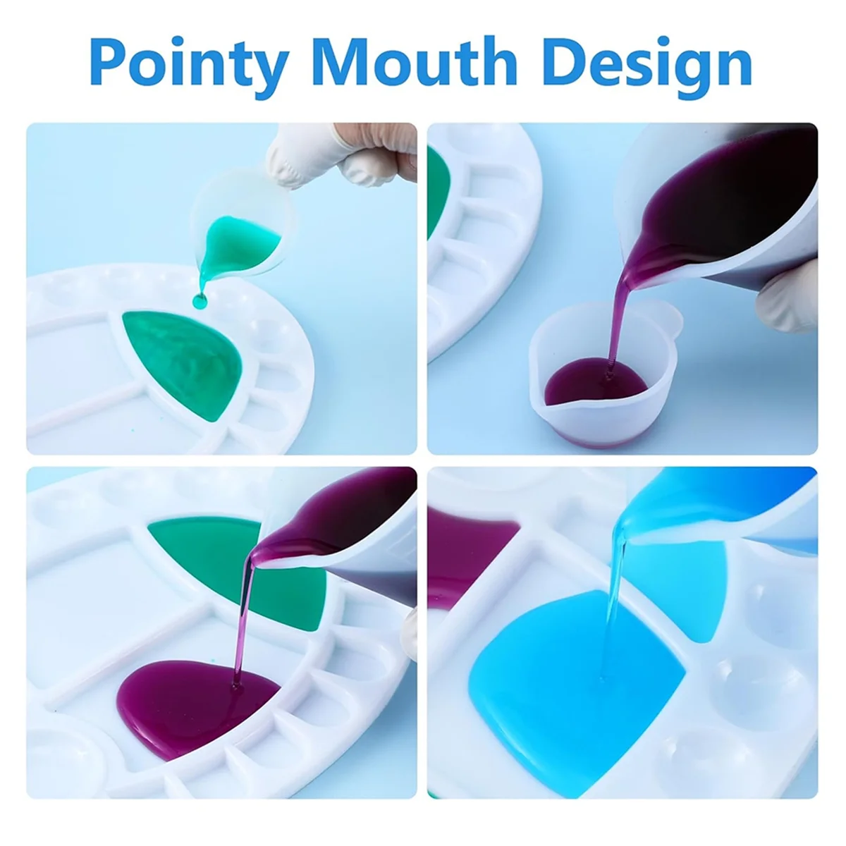 كوب قياس السيليكون من الراتنج ABXHH، مستلزمات الراتنج، كوب سيليكون 1 لتر و250 مل و100 مل، كوب خلط الراتنج، كوب خلط راتنجات الإيبوكسي