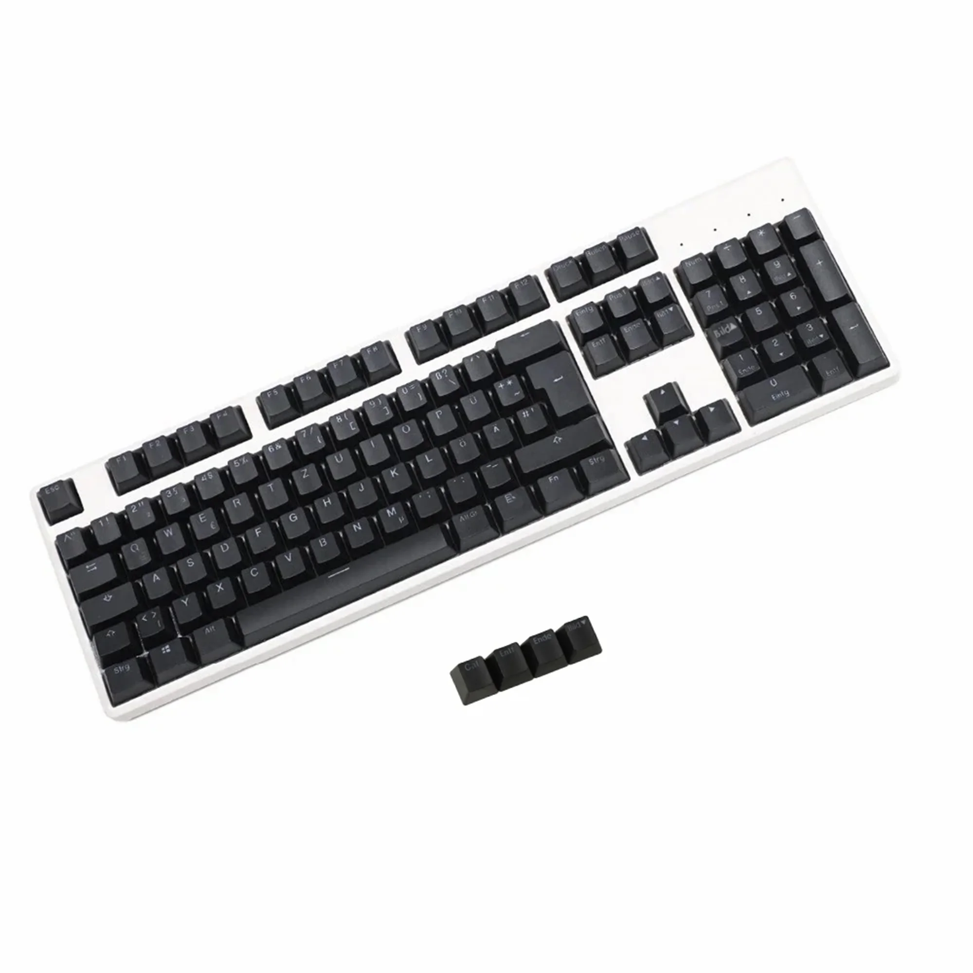 YMDK 105 German ISO Double Shot PBT Shine Through OEM Profile Keycap set Suitable For Cherry MX Switches Mechanical Keyboard