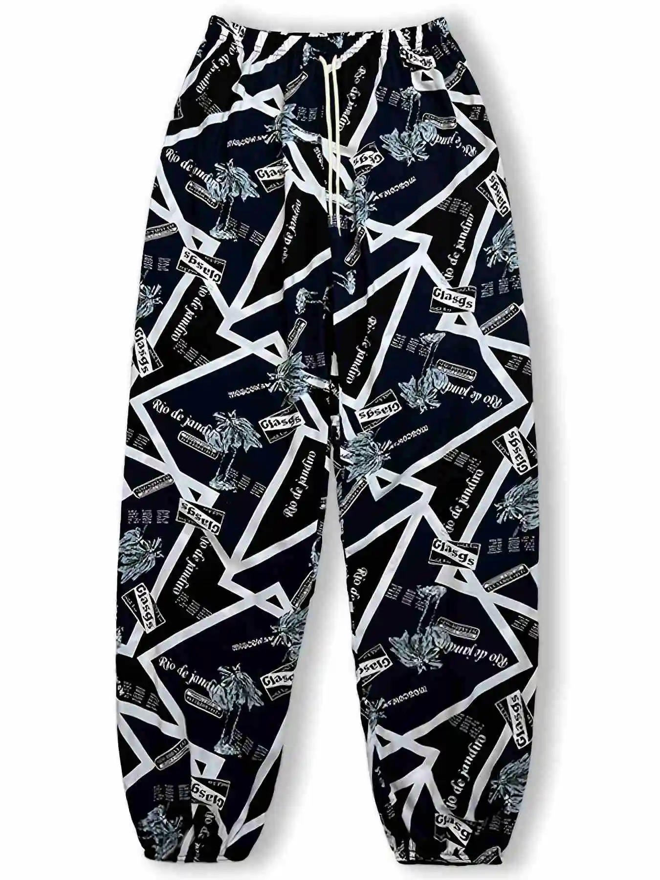 2026 Summer Unisex Staten Island Graffiti 3D Print Casual Pants Fast Dry Breathable Elastic Waist Loose Fit Jogger Trousers Kids