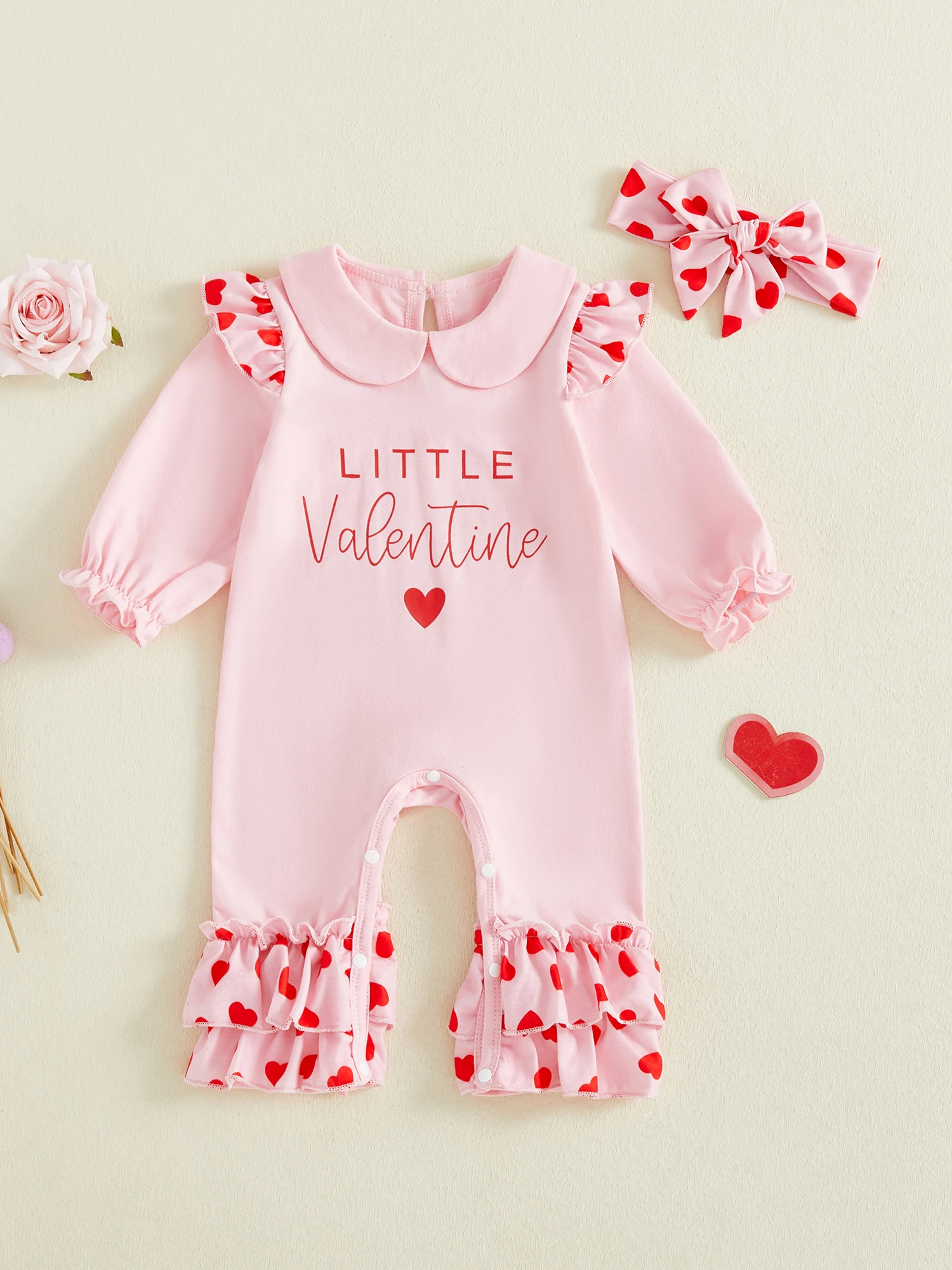 

Очаровательное платье-пачка ко Дню святого Валентина для маленьких девочек с принтом в виде сердца и подходящим комплектом с повязкой на голову для новорожденных