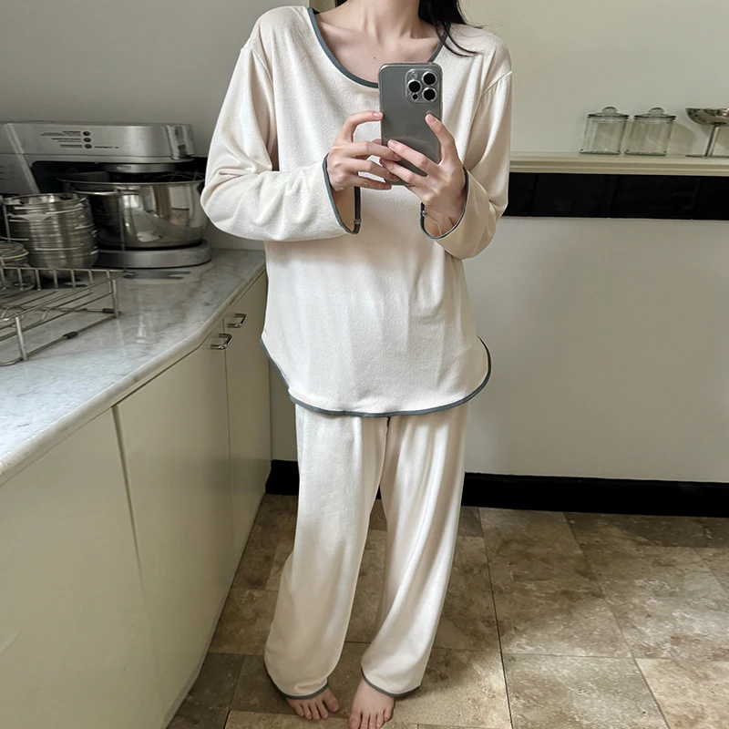 

Пижамные комплекты из бамбука и хлопка для женщин: яркие, красочные, с принтом, короткий рукав, вырез-лодочка, длина до колена, весна-лето