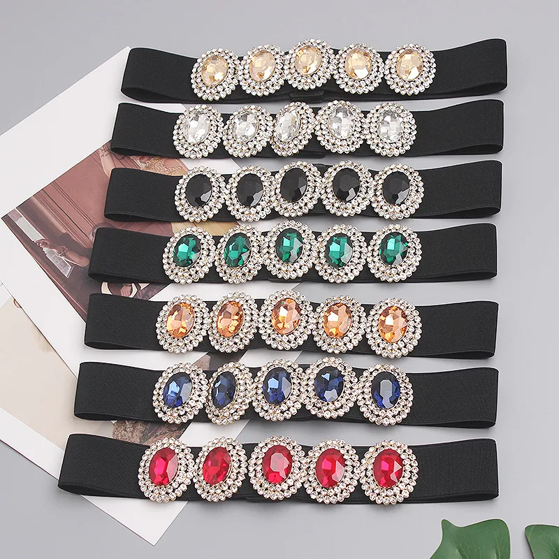 Cinture fatte a mano con diamanti e pietre preziose, temperamento mondana da donna, cinture decorative