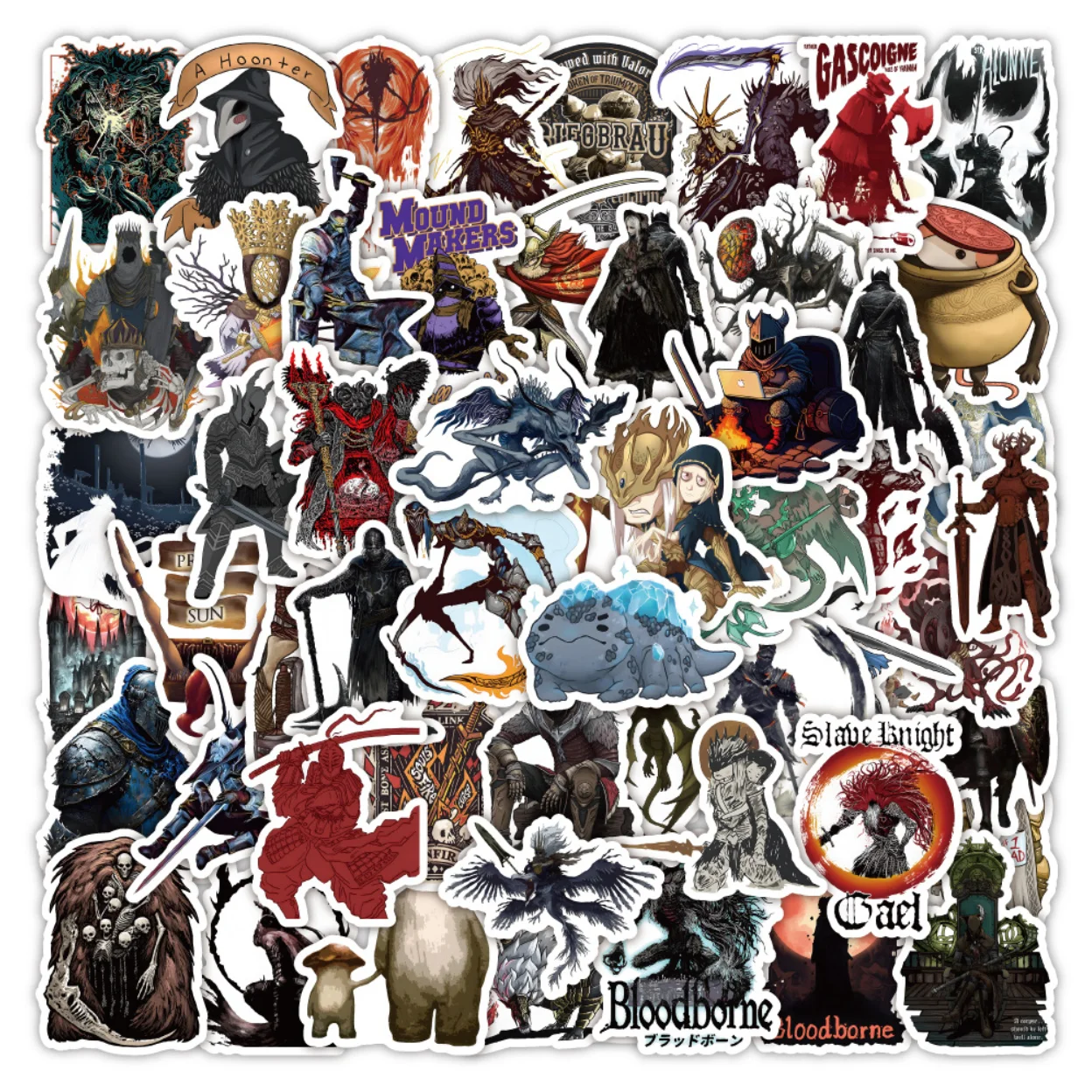 10/50 個面白いゲームステッカーダークソウル漫画のキャラクター落書きおもちゃ防水装飾 DIY ノートブックモバイルギタースーツケース