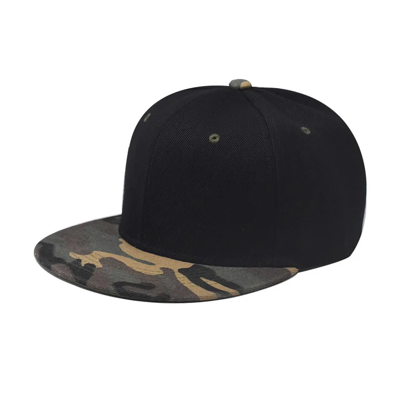 Hip-hop cap Flat hat Pure color Fashion Spring Autumn Flat brim hat cap Hip Hop Fitted Cap Street dance Youth tide cap