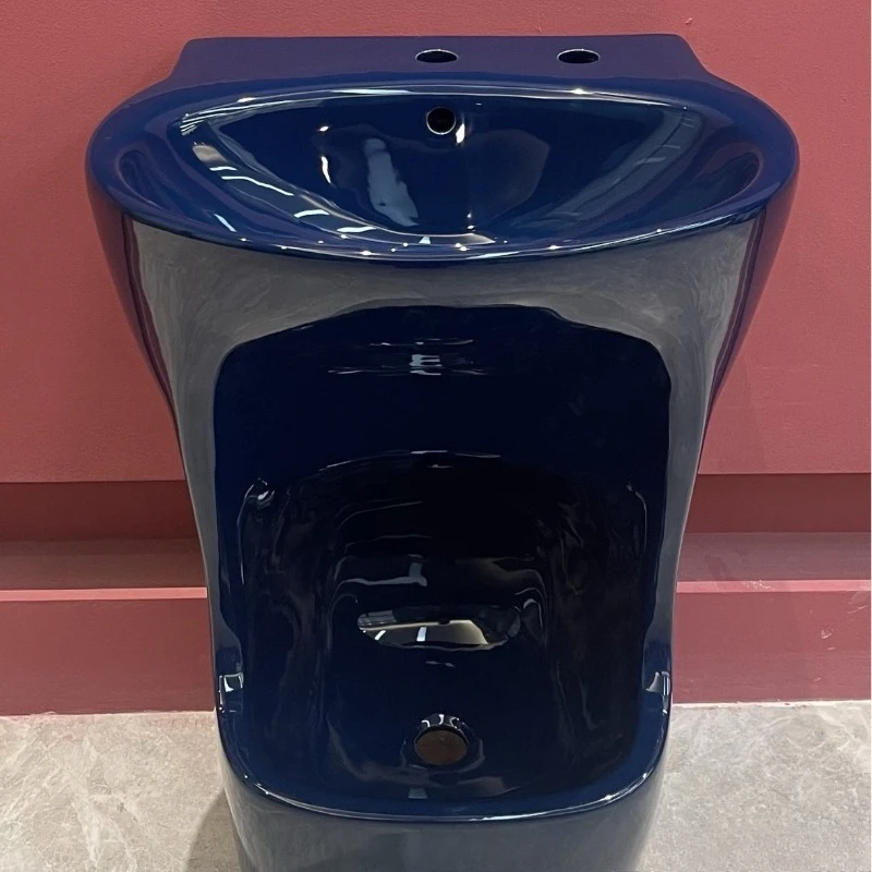 Indoor and outdoor hot-selling foot basins, ceramic complete wash basins, bathroom column basins, one-piece.