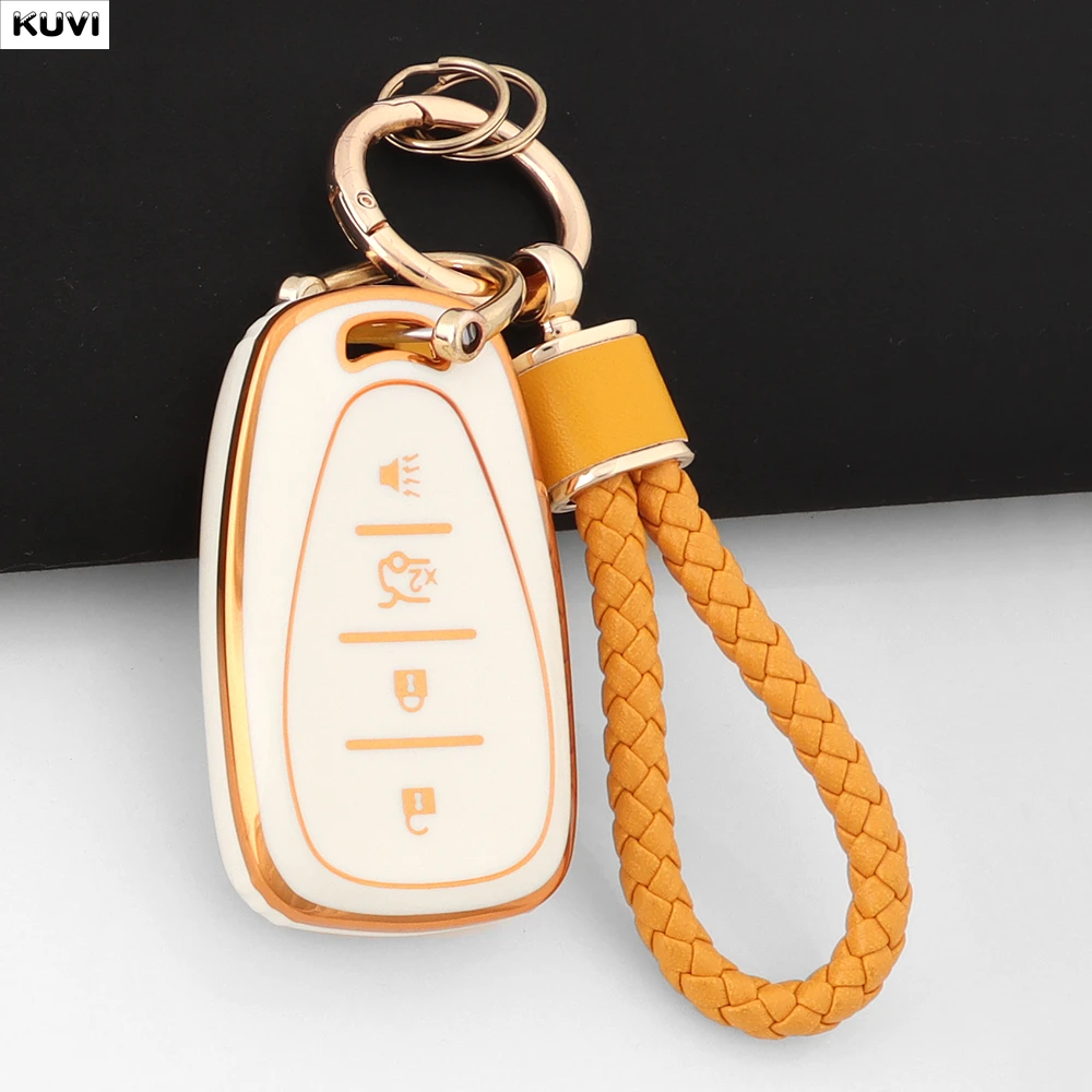 4-Tasten-TPU-Fernbedienungs-Smart-Key-Hülle für Chevrolet Chevy Camaro Cruze Malibu Equinox Onix Spark Sonic Volt Protect