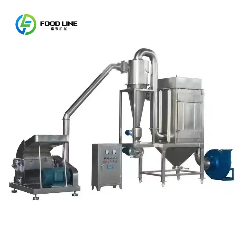 Customized Industrial High Efficiency With Bag Dust Removal System High Speed Pulverizer for Dried Mushroom