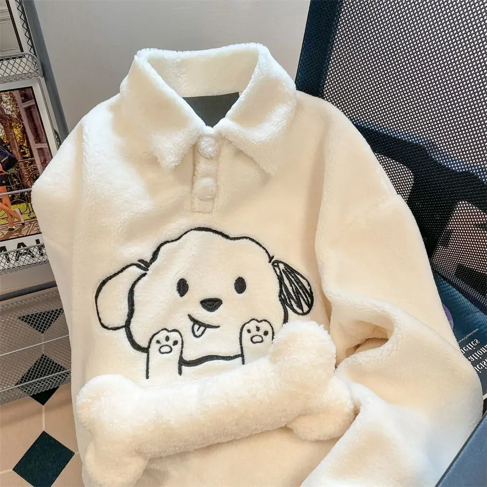 2024 new autumn and winter milk sticky style cute dog hoodie for women's autumn and winter new warm and thick outerwear